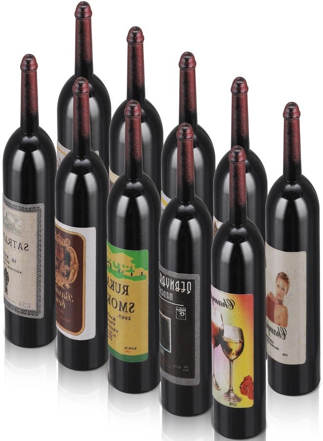 Simarro Dollhouse Wine Bottles - 10pcs Miniature Red Wine Bottles for Model Window Display - Image 1
